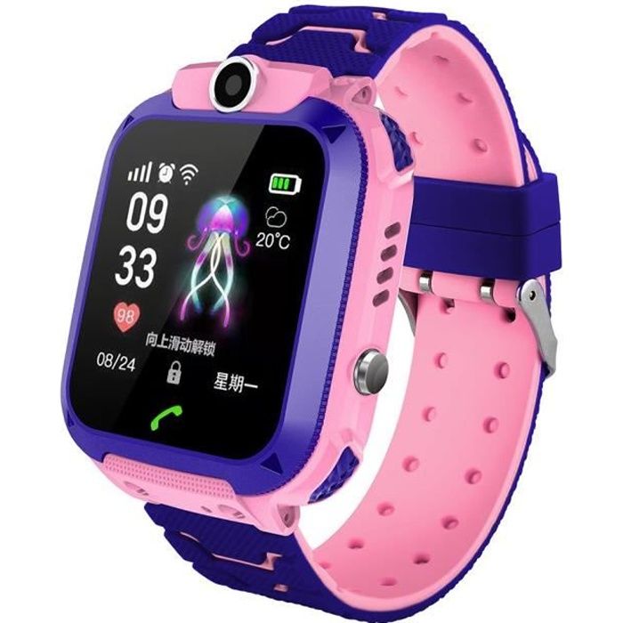Enfants Montre Intelligent,1.44- Touchscreen Kids Musique Watch Téléphone avec Jeu pour Enfants avec Calculatrice Caméra SIM - Rose