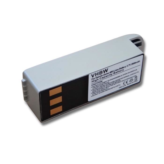 Batterie de remplacement pour GARMIN Zumo 400, Zumo 450, Zumo 500, Zumo 500 Deluxe, Zumo 550 - Remplace: 010-10863-00, 011-01451-…