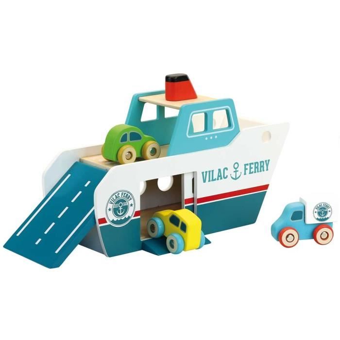 Le ferry - Vilacity de Vilac avec ses véhicules en bois 3 - 6 ans, 6 ans et plus