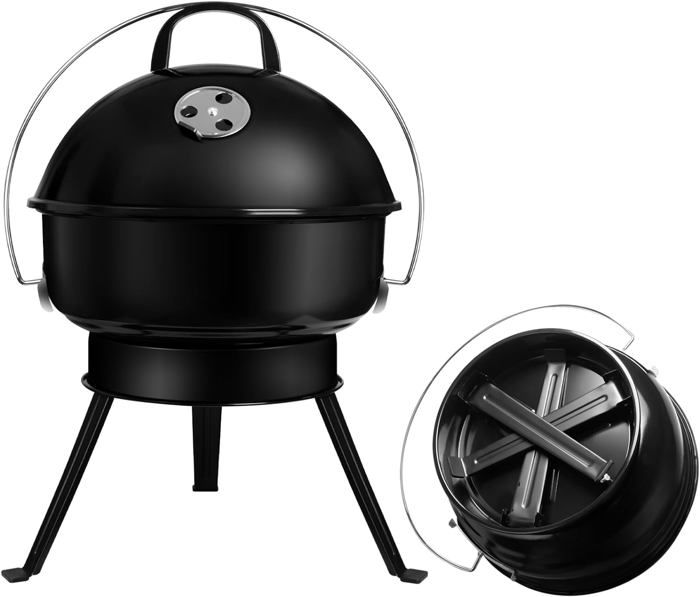 Gril Hibachi Portable En Fonte - Petit Barbecue Japonais De Table - Parfait Pour Camping, Pique-nique - 11
