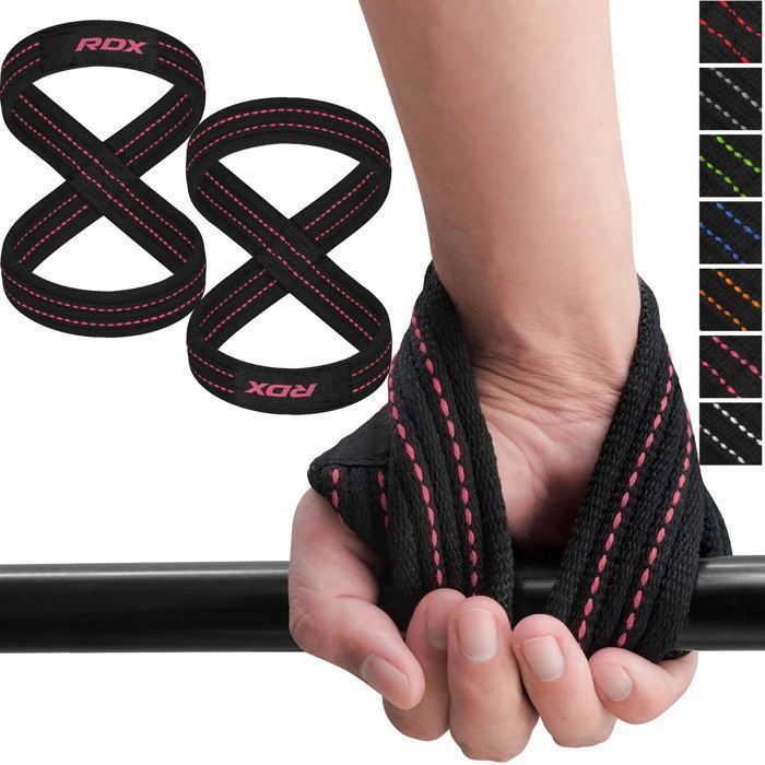 Sangles D'haltérophilie Stellman - Deadlift/Powerlifting - Lot De 2 - Noir/rouge