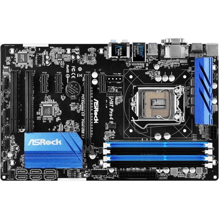 Carte mère ASRock H97 Pro4 Intel H97 LGA 1150 4xDDR3 32GB ATX - Asrock