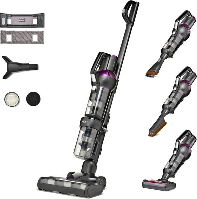 Aspirateur Balai Sans Fil 600W - 48 KPa - 70 Min Autonomie - Léger Et Puissant Pour Tapis, Sols Durs Et Poils D'animaux