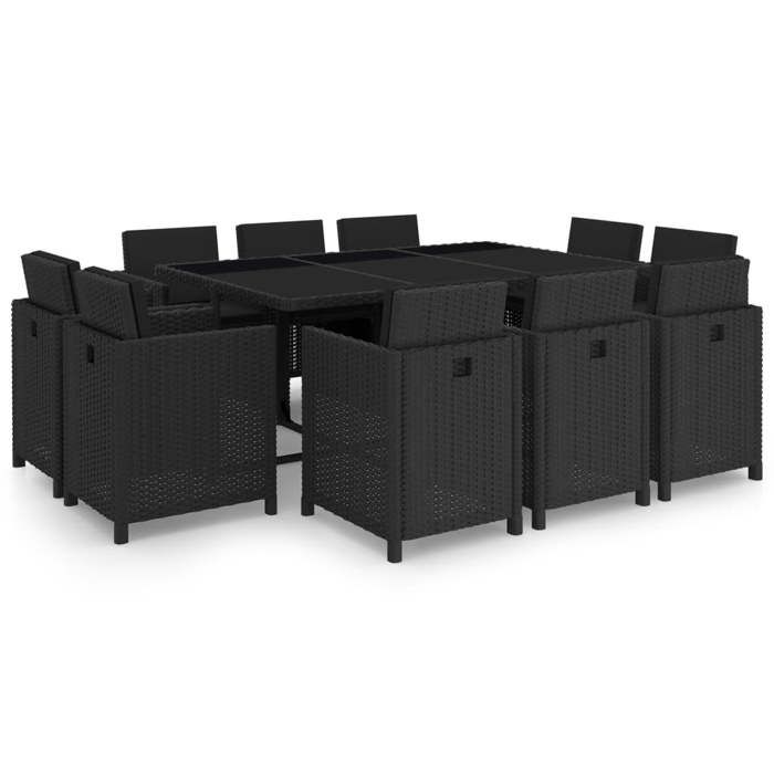 Vidaxl Ensemble Salon de Jardin 13 pcs Résine Tressée - vue 3