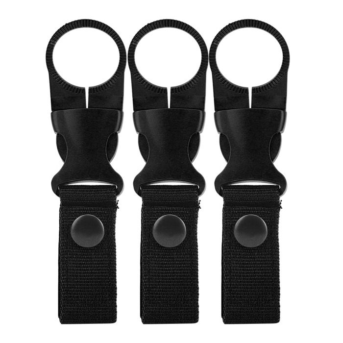 3 PCS Nylon Extérieur Multifonction Portable Bouteille Deau Mousqueton Ceinture Taille Boucle Suspendue pour Voyage En Plein Air