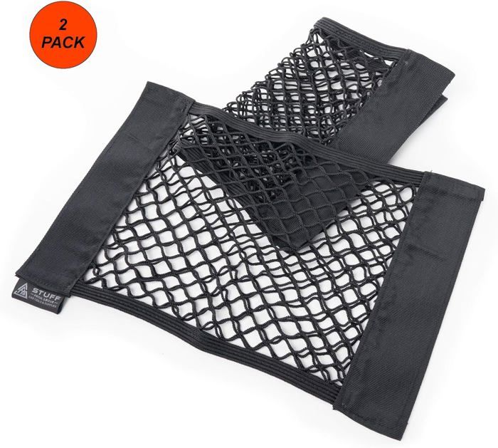 Filet De Coffre De Voiture 110x60 Cm Avec 4 Crochets Massifs - Universel Noir