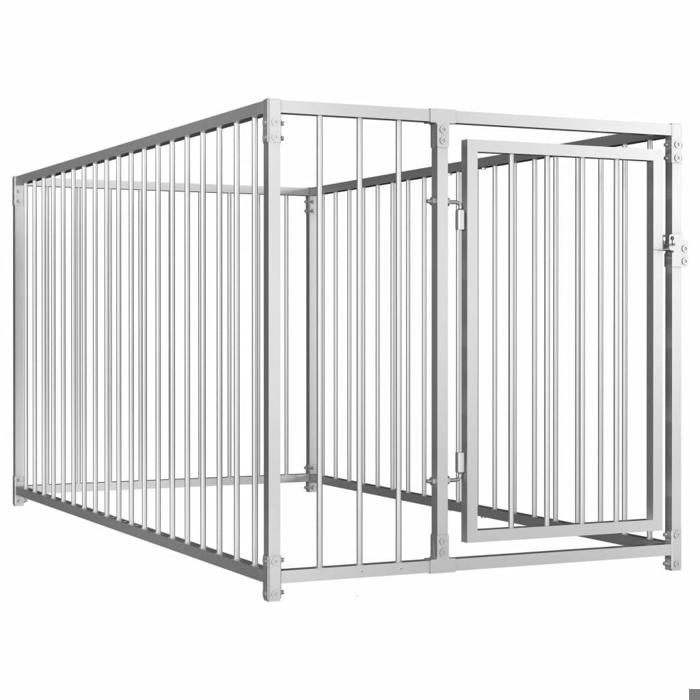 Chenil extérieur cage enclos parc animaux chien dextérieur pour chiens 100 cm 02_0000338