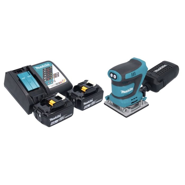 Makita DBO 484 RG Ponceuse vibrante sans fil 18 V 112 x 102 mm + 2x batterie 6 0 Ah + chargeur