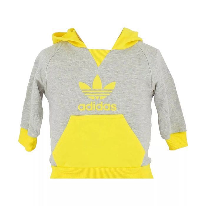 Sweatshirt adidas Originals TREFOIL HOODIE Bébé GRIS /JAUNE