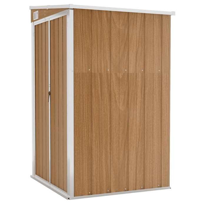 (95704)Cabane/abris de jardin CHICRemise de jardin murale Marron 118x100x178 cm Acier galvanisé FR