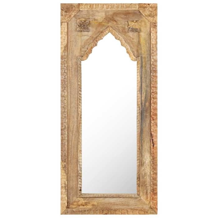 BONNIE® Miroir en bois et verredesign 50x3x110 cm Bois de manguier massif EU268735