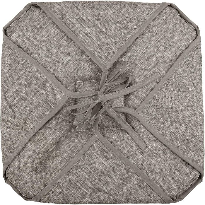 Galette de chaise 4 rabats 40 x 40 cm jute chinee Galette de chaise 4 rabats 40 x 40 cm jute chinee