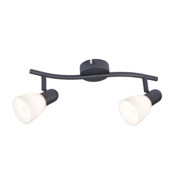 Rabalux plafonnier spot 2x filetage E14 IP20 noir Soma Rabalux plafonnier spot 2x filetage E14 IP20 noir Soma