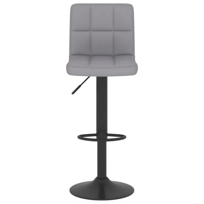 Tabouret de bar en tissu - vidaXL - Gris clair - 40x47x(90-111) cm - Pivotement 360° - Mécanisme de levage à gaz