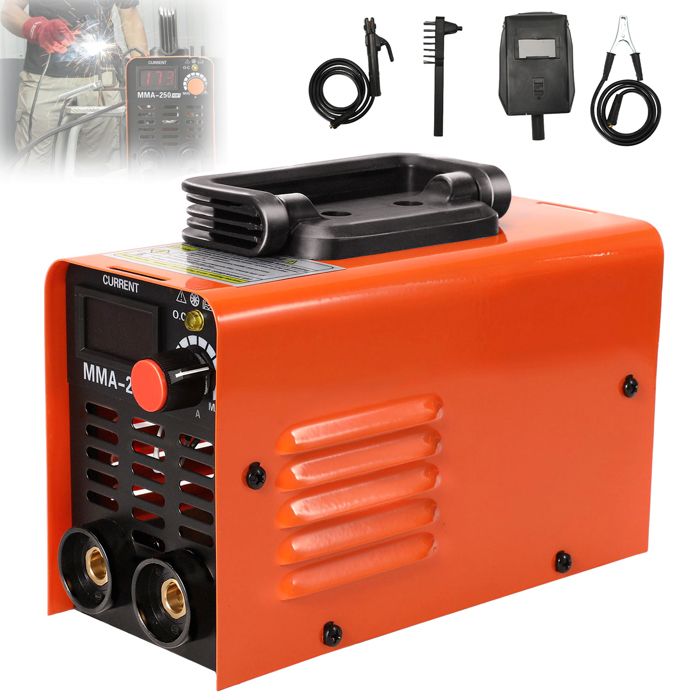 Poste à Souder 220 V 250 A Soudeuse IGBT Affichage Numérique LCD Soudeuse Onduleur Portable Soudeuse pour Acier Inoxydable et Métal