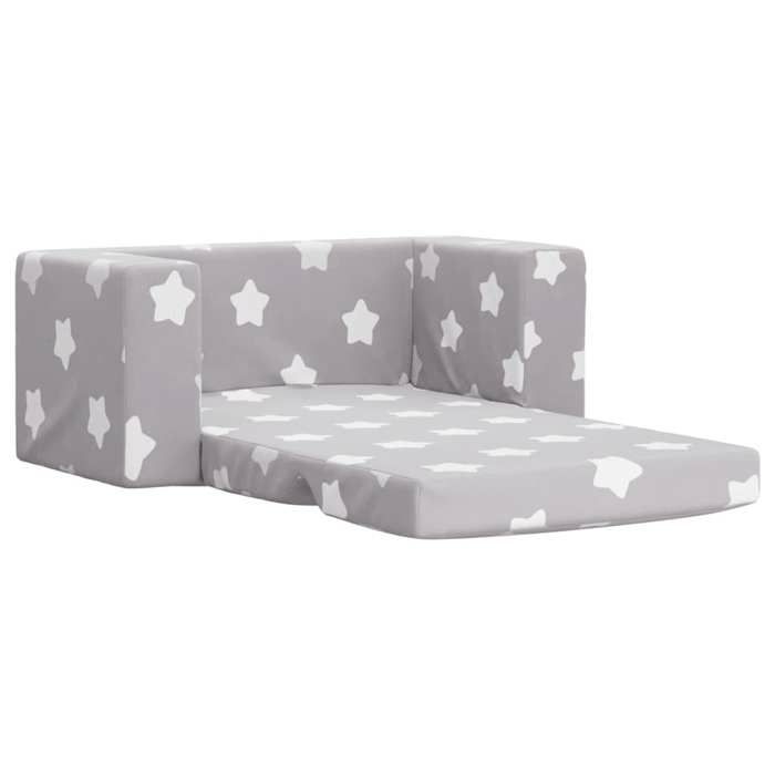 Gris Fauteuil Salon - SARAZYJ - Canapé-lit - pour salon/bureau - enfant 2 places - gris clair - étoiles peluche douce Hot46103906