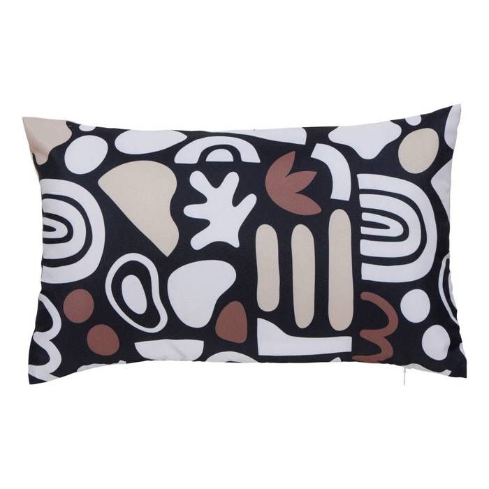 Housse de coussin dextérieur Nolan 50x30cm motif fantaisie multicolore - Atmosphera Créateur dintérieur