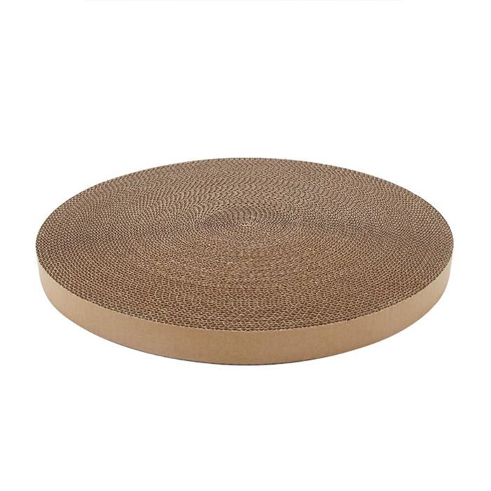 Rechange griffoir rond 40 cm – Carton ondulé naturel compatible lit et griffoir – Protège vos meubles