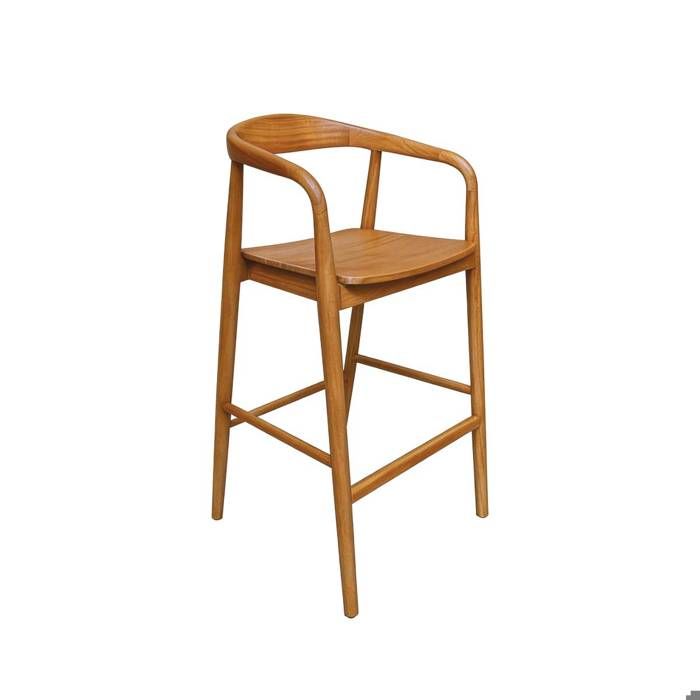 Chaise de bar en bois de teck June