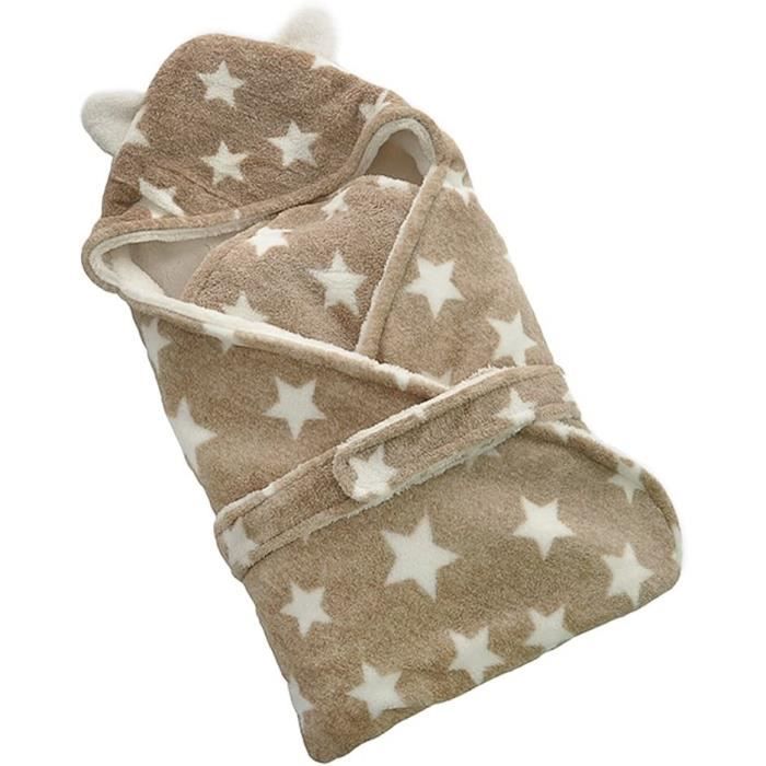 Couverture D'emmaillotage Bébé 0-6 Mois - Coton Doux Avec Bonnet | Enveloppe Sécurisante, Anti-sursauts, Pour Un Sommeil Paisible