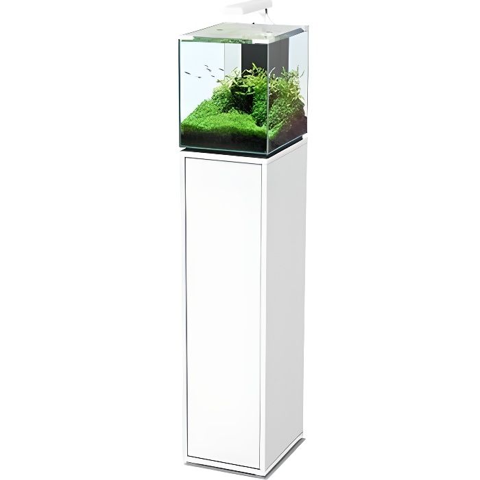 Meilleurs prix pour Meuble pour aquarium Nano Cubic 30 Aquatlantis blanc Blanc