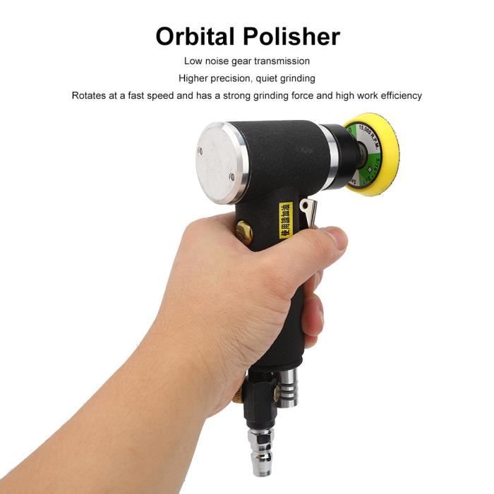 Polisseuse Pneumatique SPTA - Ponceuse Excentrique 5" - Avec 24 Disques Abrasifs - Pour Voiture Et Métal