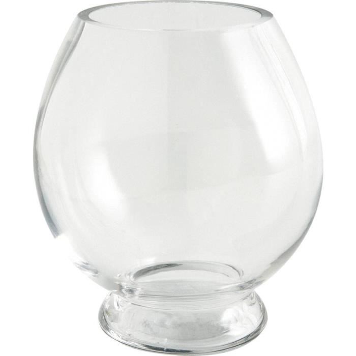 Vase en verre rond ø 17,5 cm Cdiscount Maison