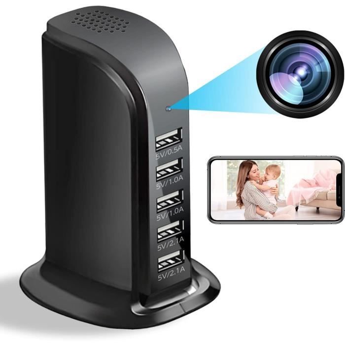 Mini Caméra Espion WiFi 4K Caméra Espion Cachée de Surveillance sans Fil  USB 