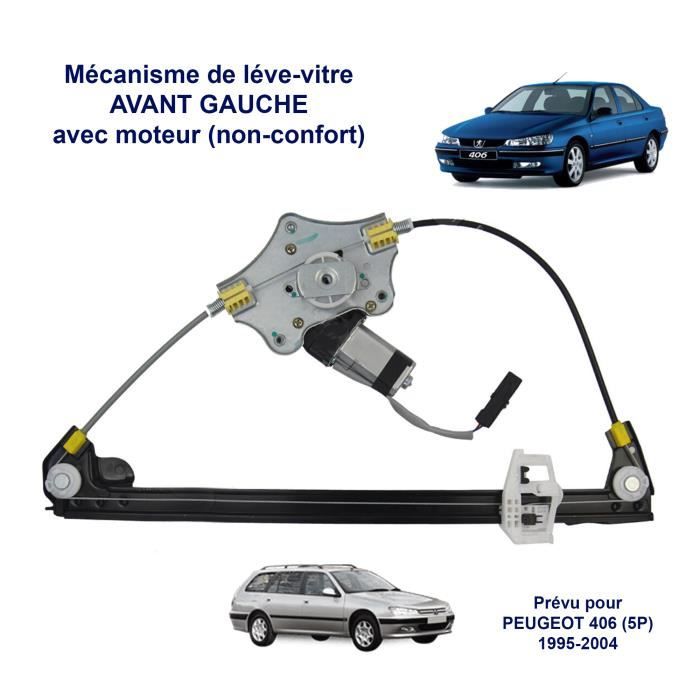 Leve Vitre Avant Gauche avec Moteur (non-confort) pour Peugeot 406 (5 portes) - 9221K7