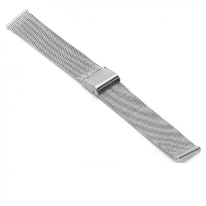 Bracelet Acier Inoxydable Argenté montre 22mm maille milanaise Bracelet  montre 22 mm My-Montre , - Achat/vente bracelet de montre - Cdiscount