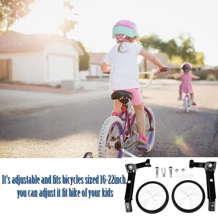 Roulette de stabilisation， Stabilisateur universel adaptables pour vélo enfants 16\