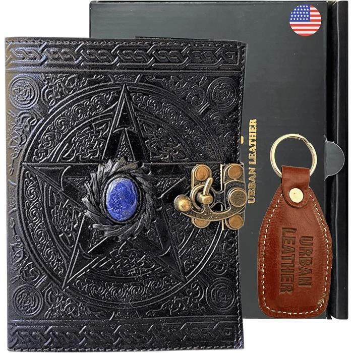 Urban Leather Journal d'étoile pentagramme en lapis pour homme et femme