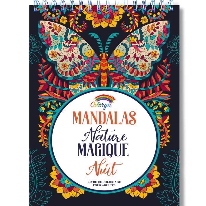 Colorya Livre de Coloriage Adultes Mandalas Anti-Stress Nature