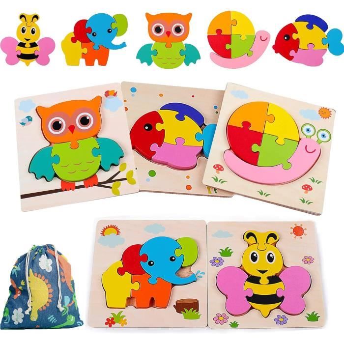 puzzle bois bébé 1 an