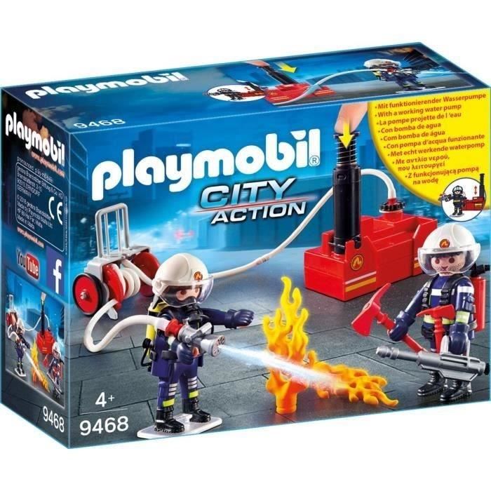 PLAYMOBIL - 9468 - City Action - Pompiers avec matériel dincendie