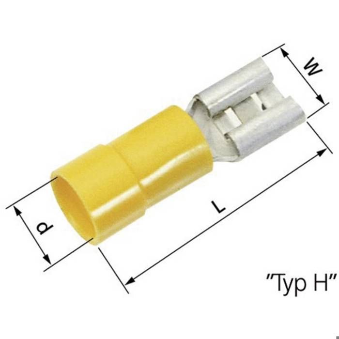 Lot De 50 Cosses Clips Femelles Isolées 1 à 2,5 Mm² - Largeur 2,8 Mm, Marque Elématique, Neuf