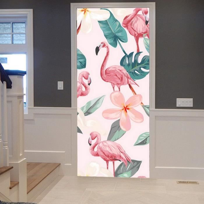 Classeur à 3 Anneaux Motif Flamant Rose Et Palmiers - Format 31,5x27 Cm, Anneaux De 3,8 Cm - Avec Porte-bloc Et Pochette Transparente - Pour école, Université Ou Bureau