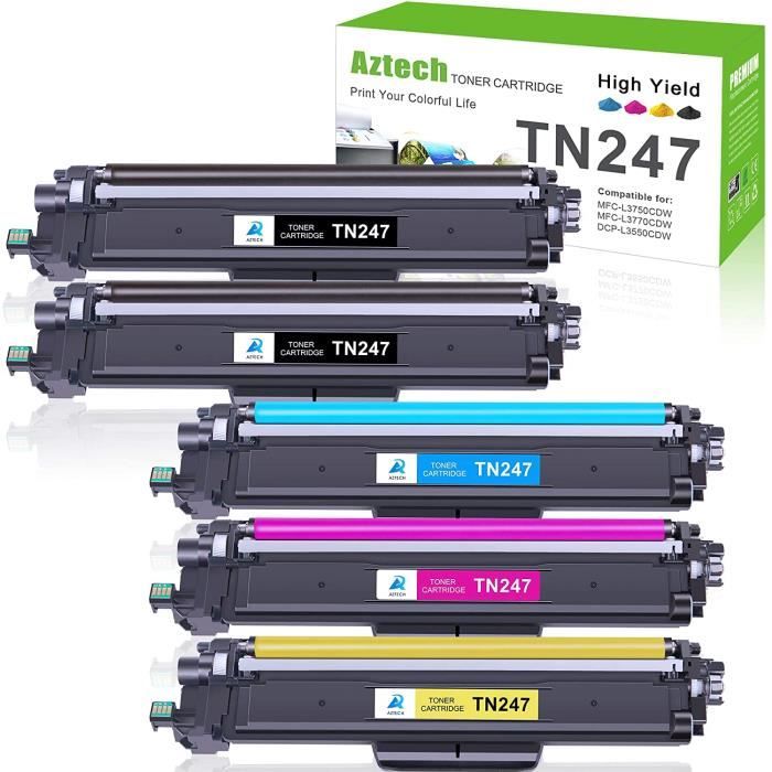 4-Pack TN-243CMYK TN247 DCP-L3550CDW Toner Compatible pour Brother