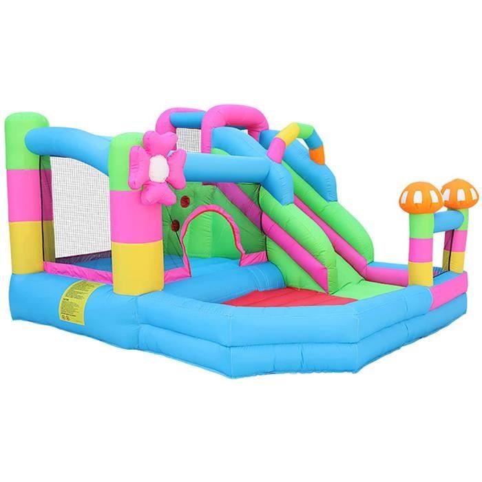 Chateau Gonflable Pour Enfants Petit Chateau Gonflable Et Toboggan Aire De Jeux Gonflable Trampoline Multifonctionnel Exteri123 Cdiscount Jeux Jouets