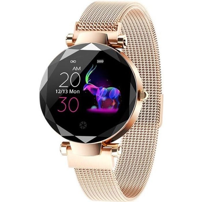 Montre Connectee Femmes Android iO HI18 Moniteur de Frequence Cardiaque et Prevision de Periode Physiologiqu Etanche Or Rose Cdiscount Telephonie