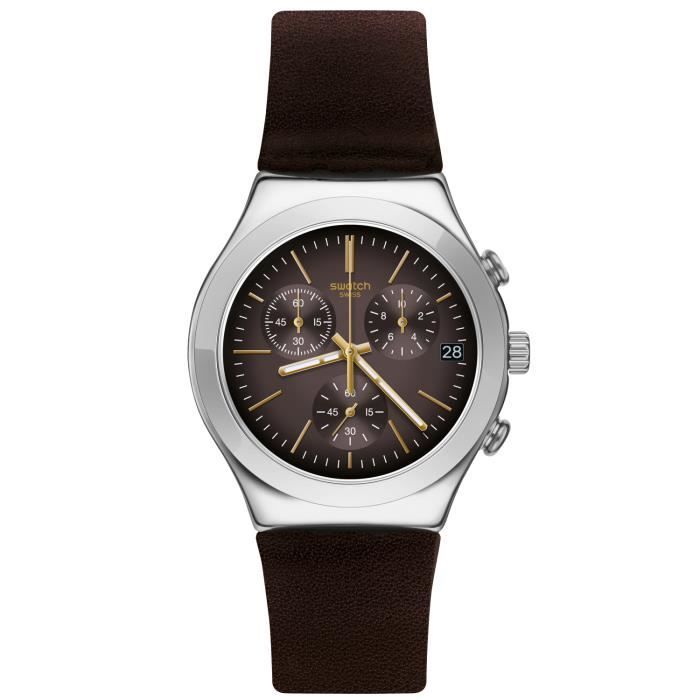 Montre Swatch YCS600 pour hommes Brownflect