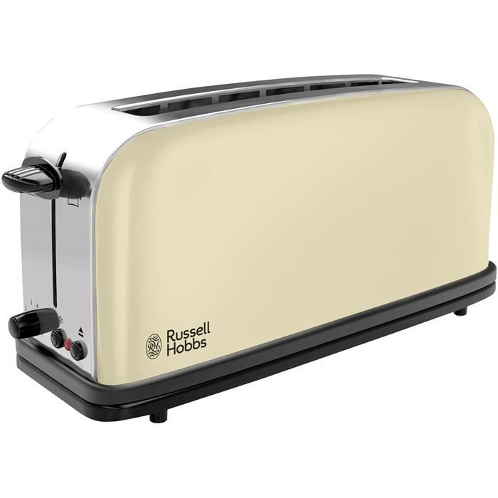Russell Hobbs Toaster GrillePain, Fente Large Spécial Baguette, 6