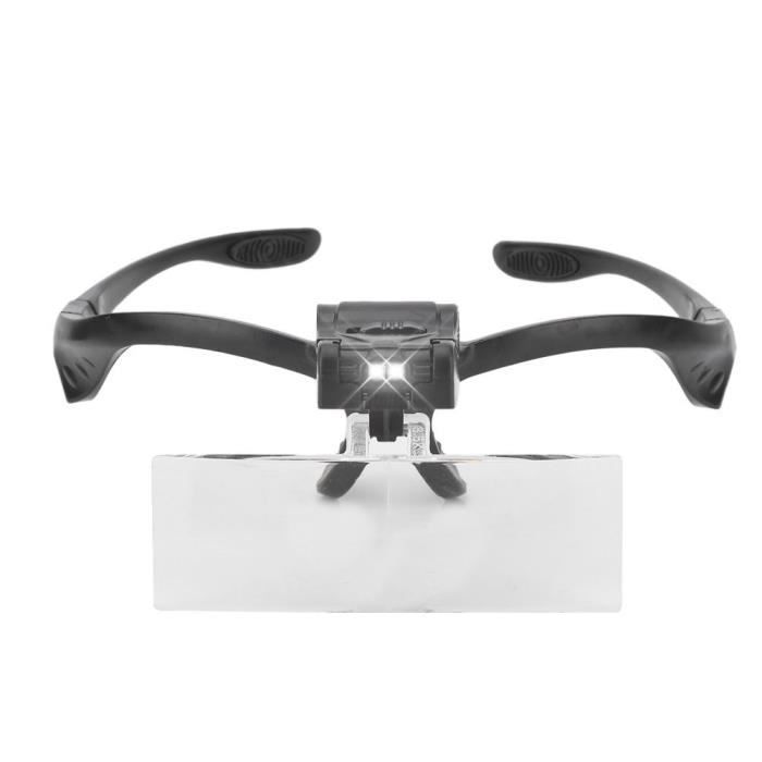 Loupe Binoculaire Bandeau Avec 4 Verres Optiques Interchangeables (1,5x à 3,5x) – Idéale Pour Réparation Bijoux, Lecture, Bricolage