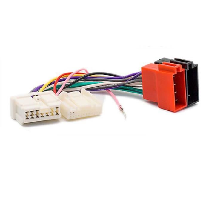 Prise allume,Câble adaptateur de connecteur de faisceau de câblage de Radio stéréo ISO pour RENAULT Megane 3 [D334960414]