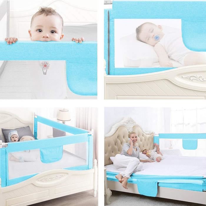 Lit pour bébé nati 3 hauteurs réglables - blanc avec motif trèfle - 120