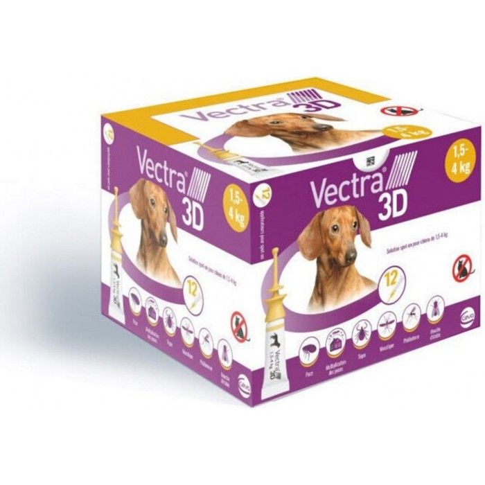 Meilleurs prix pour VECTRA 3D pour chien de 1,5-4KG 12 Pipettes