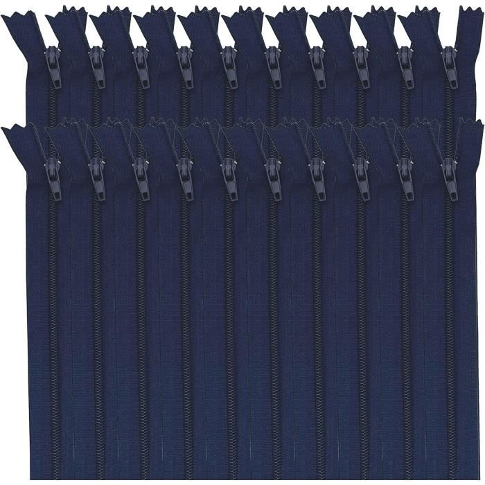 Fermeture éclair nylon - Bleu marine