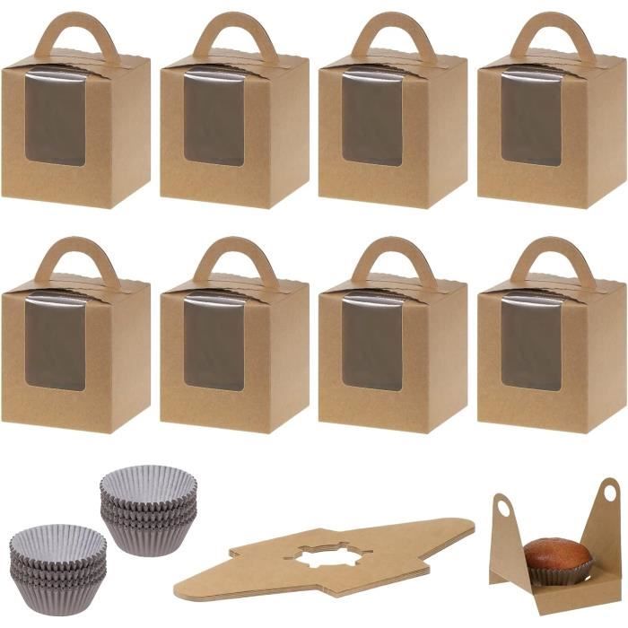 Boîte à Cupcakes Blanche Avec Fenêtre-6 Empreintes - S2 Baking Tools