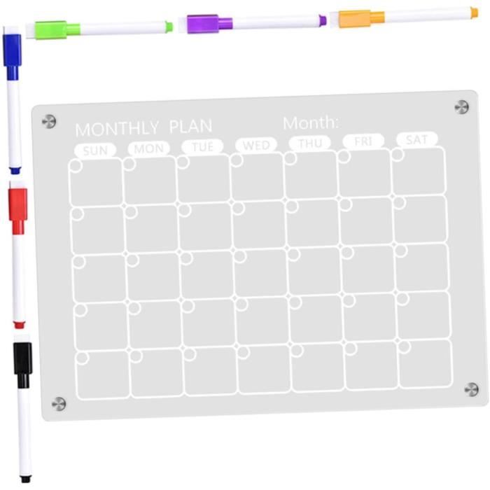 Housoutil Tableau Magnétique Effaçable à Sec En Acrylique Pour
