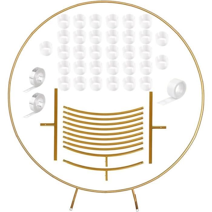 Structure Métallique Pour Arche à Ballons Ronde De 150 Cm – Kit Complet Avec Clips Et Chaînes, Parfaite Pour Mariages, Fêtes Et événements !